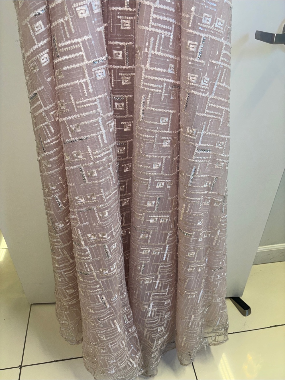 Catwalk Couture Blush Embellished One-Shoulder Evening Dress - Picture 4 of 5